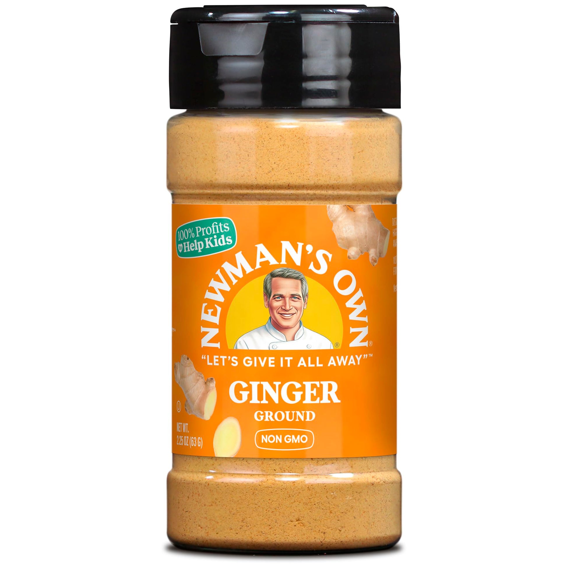 Newman's Own Ground Ginger Root, Perfect for baking, stir fries, curries, Non-GMO, Kosher, 2.25 Oz. Bottle