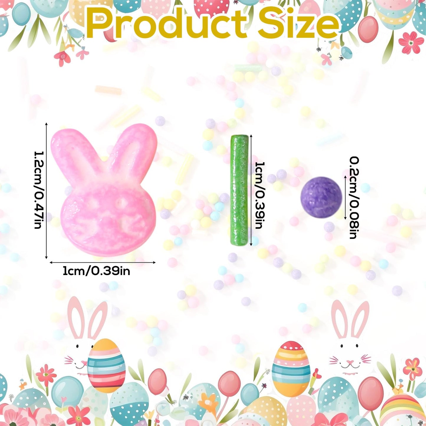Easter Sweets Sprinkles, 100G Easter Edible Sprinkle Mix Easter Cupcake Toppers Edible Sprinkle Mix Bunny Cake Topper Assorted E