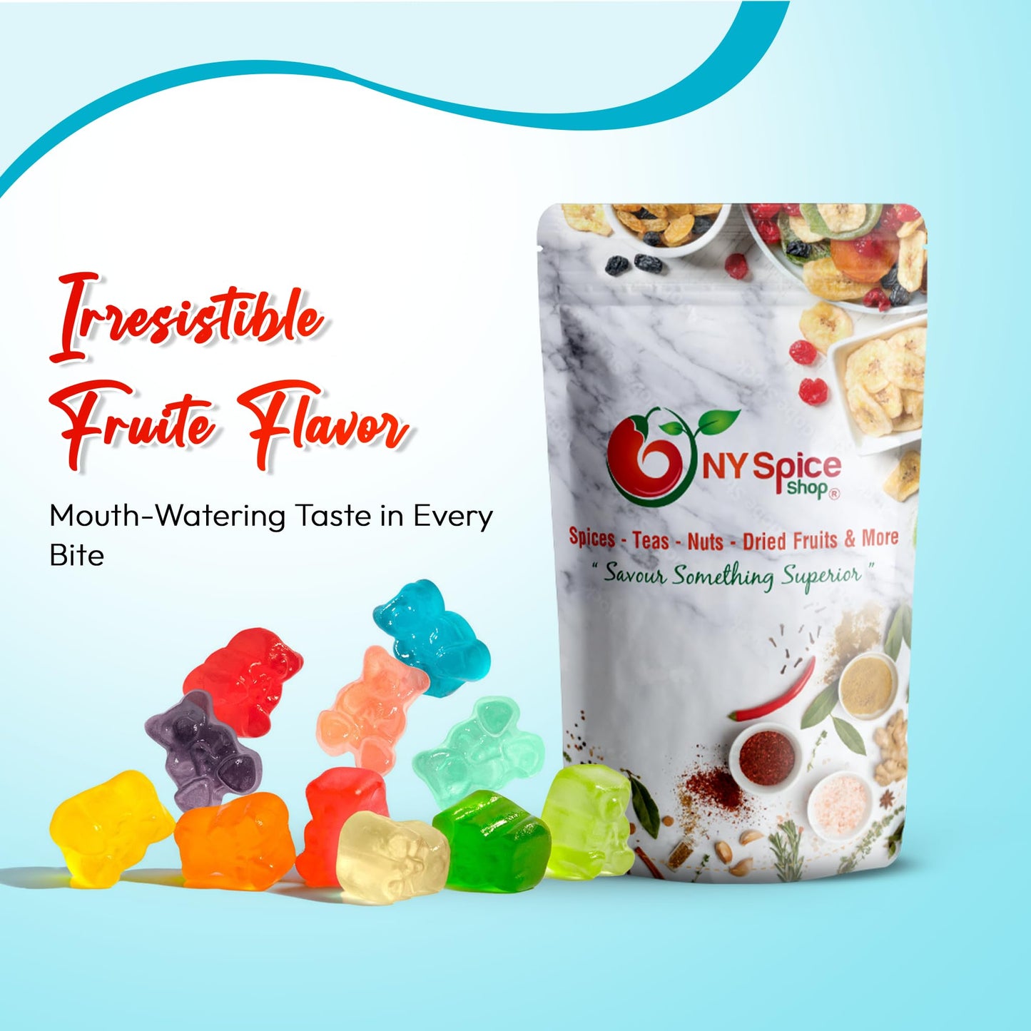 Ny Spice Shop Wacky Watermelon Sour Gummy Bears Bulk - 3 Pound Gummies Bears Candy - Sour Gummies Fruit Snacks - Chewy Super Candy - Flavor Gummy Candies - Gummi Bear Gift For All Occasions