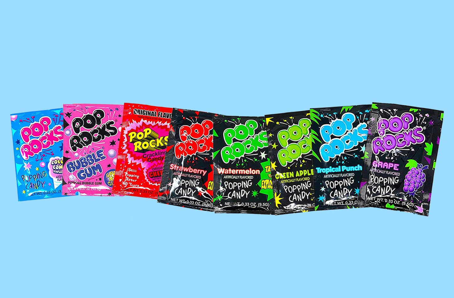 Pop Rocks Candy Variety Mix - 32 Pack Of 8 Flavors - Retro  Ling Rock Candy - Bulk Pack Includes Tropical Punch, Bubble Gum, Cherry, And Much More