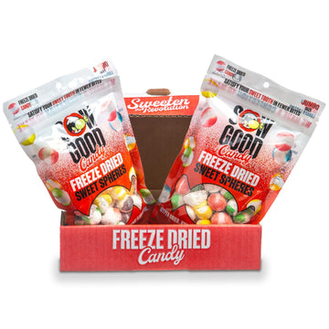 Sow Good Freeze Dried Candy Sweet Spheres 2 Pack - A Freeze Dried Candy Variety Pack Of Yummy Flavors (Strawberry, Lemon, Orange