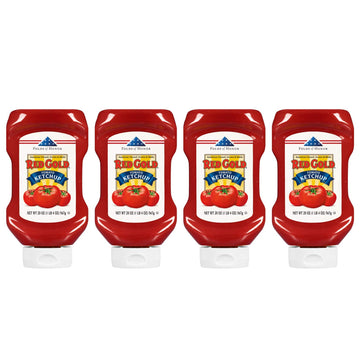 Red Gold Ketchup, (Regular) Squeeze Bottle, 20Oz Bottles (Pack Of 4)