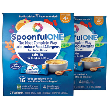 Spoonfulone Food Allergen Introduction Mix-Ins | Smart Feeding For An Infant Or Baby 4+ Months | Certified Organic (14 Packets)