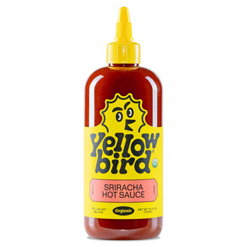 Yellowbird Organic Sriracha Hot Sauce - Chili Pepper Sauce with Red Jalapenos, Agave, Garlic - 19.6 oz, Gluten Free, Non-GMO