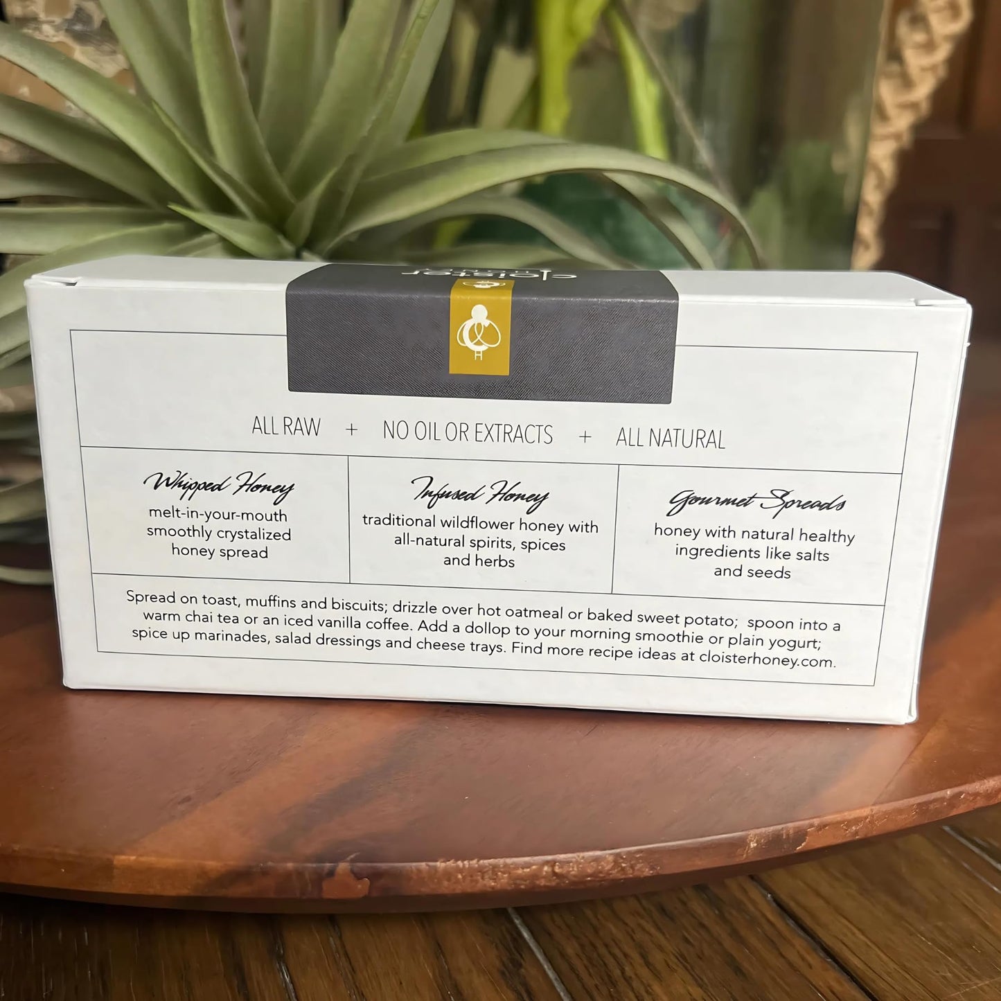 Cloister Honey Trios - Home Bar (3 X 3 Oz) | Hand Crafted | Raw Artisan Honey | 100% Pure, Raw & Unfiltered | All Natural | Made In Usa |