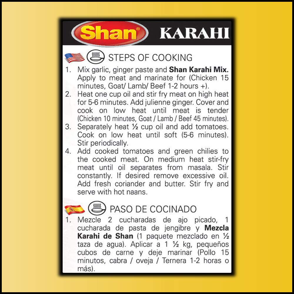 Shan - Karahi Seasoning Mix (50G) - Spice Packets For Karahi Masala (Pack Of 4)