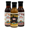 Lems Meat Varnish BBQ Sauce - Gluten Free, Award Winning, 15 oz Bottle, Variety Pack of 3