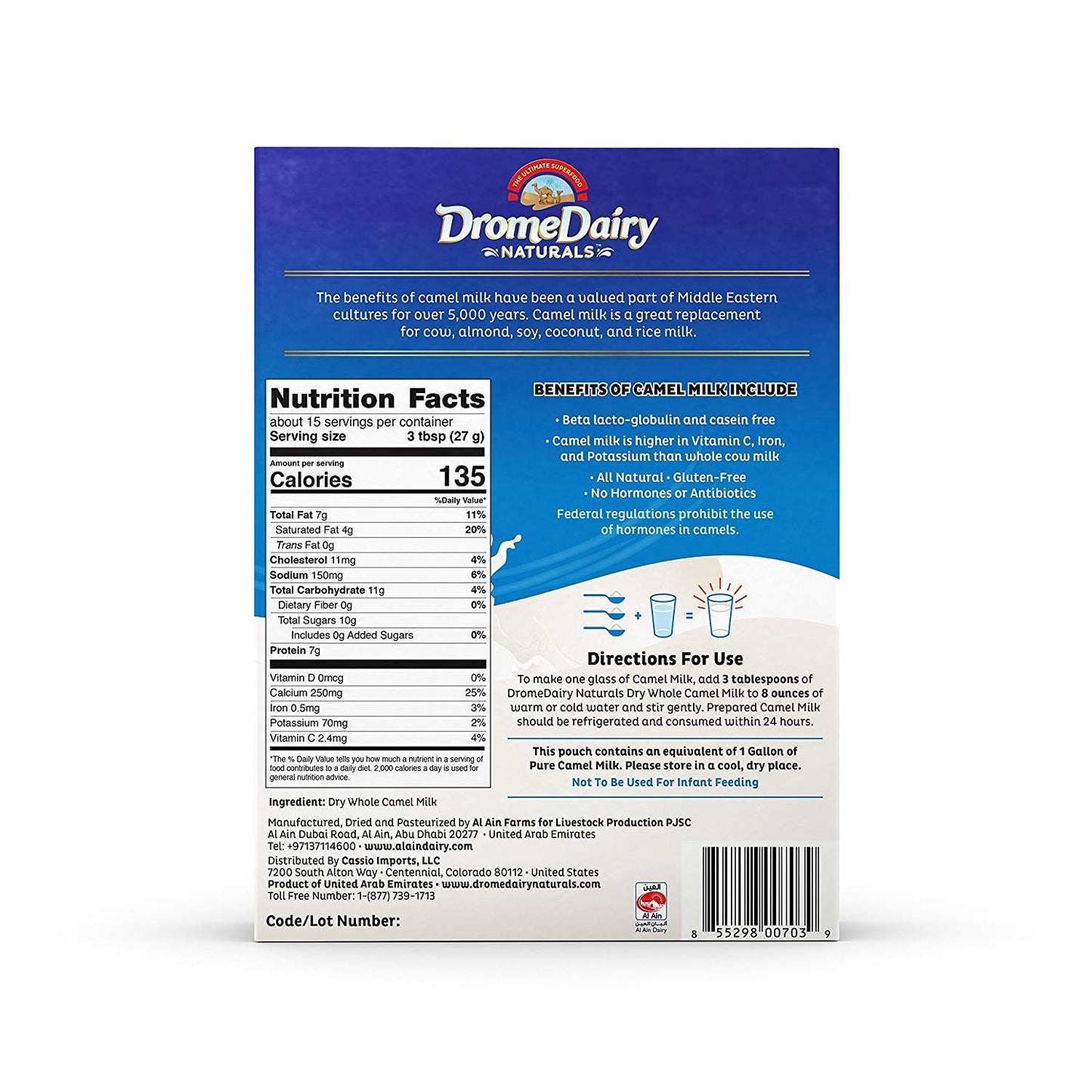 400G Box And Pouch Original Camel Milk Powder (1)