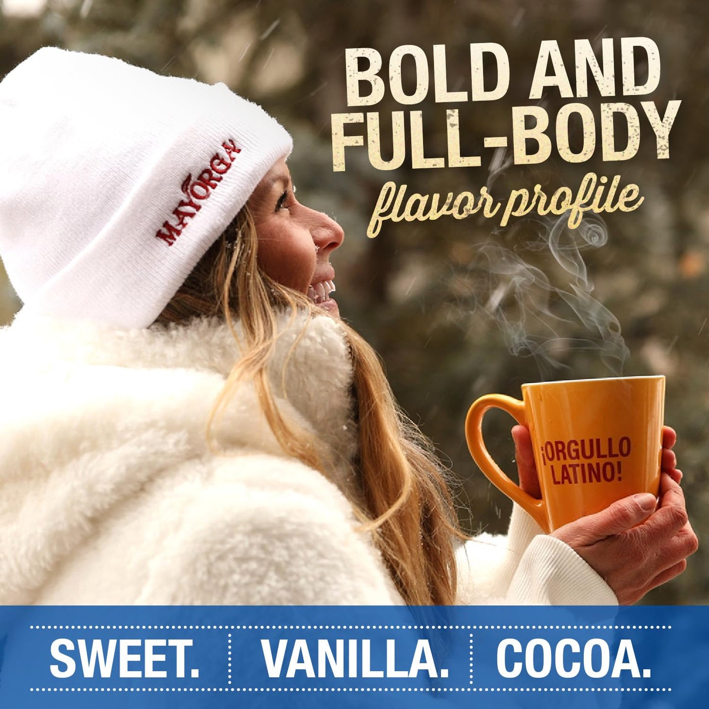 Mayorga Seasonal Dark Roast Coffee, 2 Lb Bag - Winter Blend Coffee Roast - 100% Arabica Whole Coffee Beans - Bold & Smooth Organ