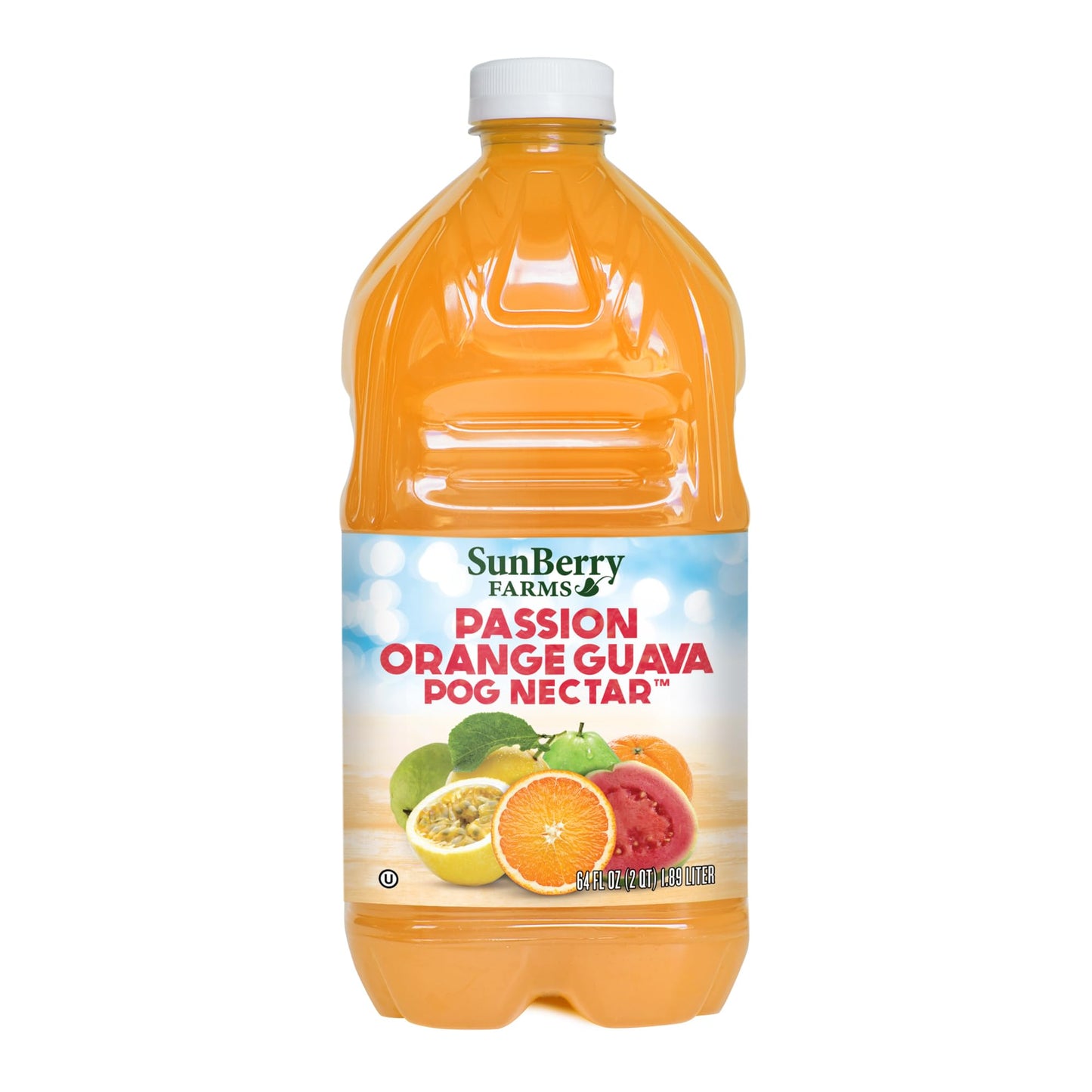 Sunberry Farms Passion Orange Guava (Pog) Nectar 64 Fl Oz | Tropical Juice Blend With Real Fruit | No Artificial Flavors Or Colors | Exotic Refreshing Drink | 1.89 L Bottle