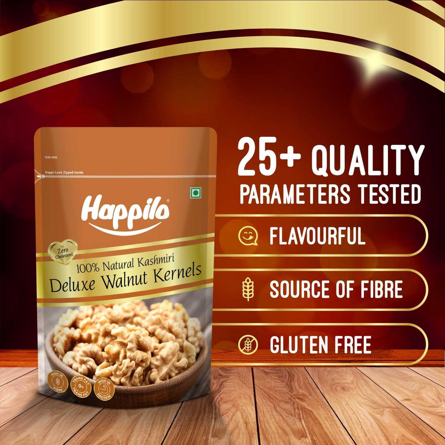 Happilo Deluxe 100% Natural Kashmiri Walnut Kernels, 200G