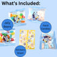 Sweetzo - Jumbo Prefilled Bluey Easter Eggs, With Jelly Beans, Hard Candies And Character Stickers, Gift Basket Stuffers For Boy