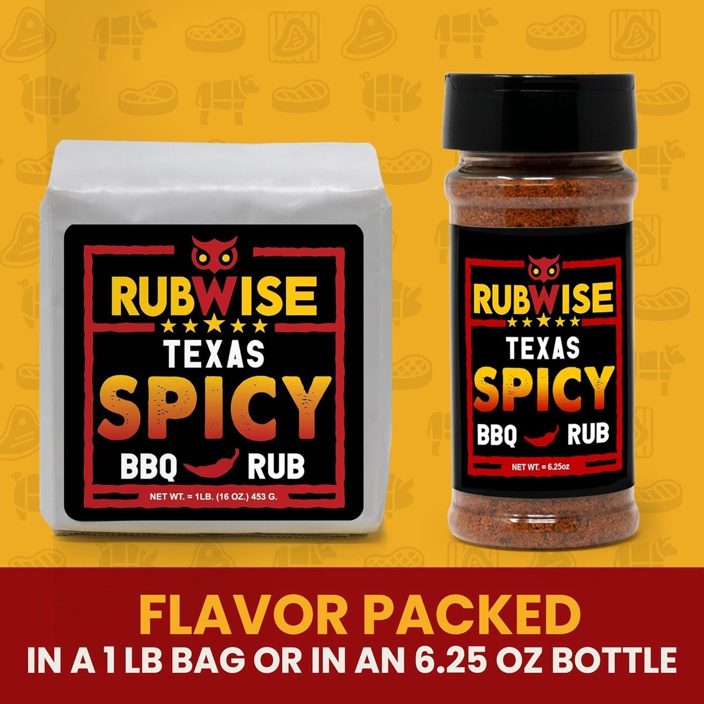 Five Star Seasonings Spicy BBQ Rub - All Natural Texas Style Brisket Rub, 6.25 oz, No MSG