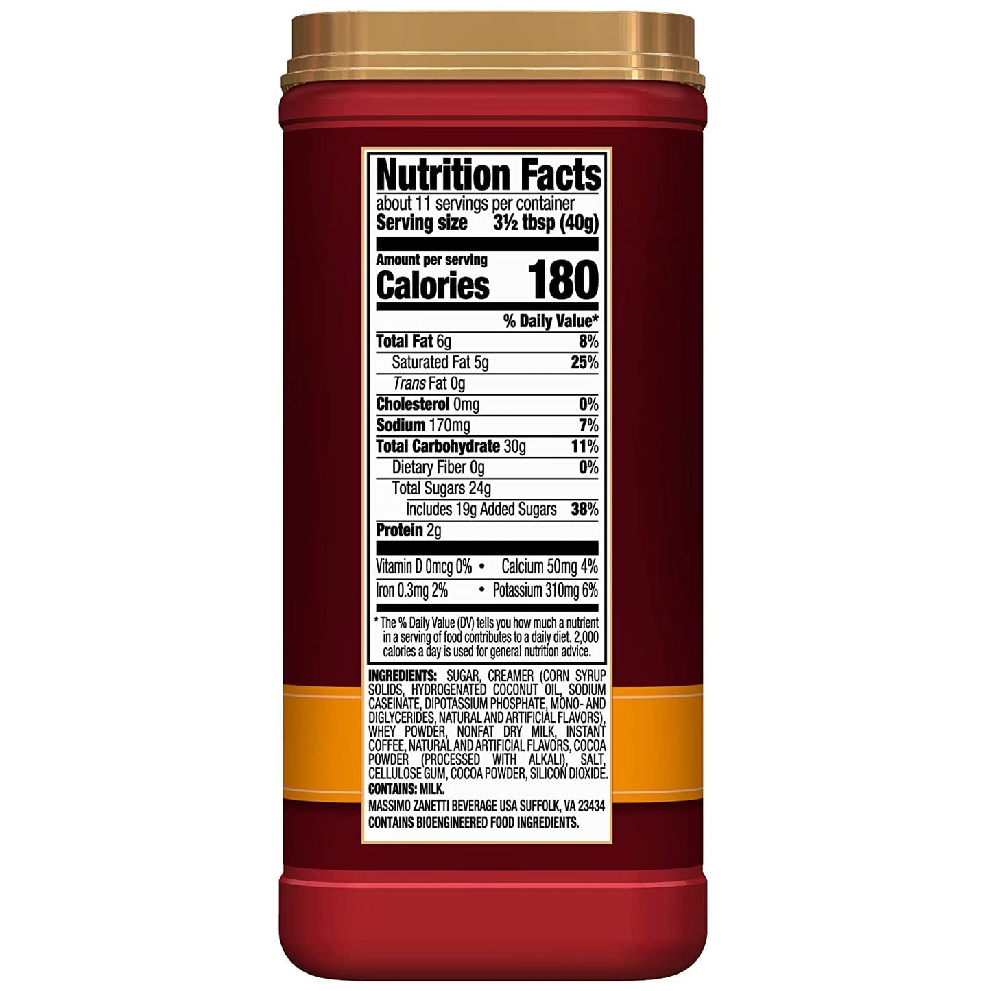 Hills Bros. Instant Cappuccino Mix, White Chocolate Caramel (16 Oz, Pack of 1) - Convenient and Versatile, Instant Hot or Iced C