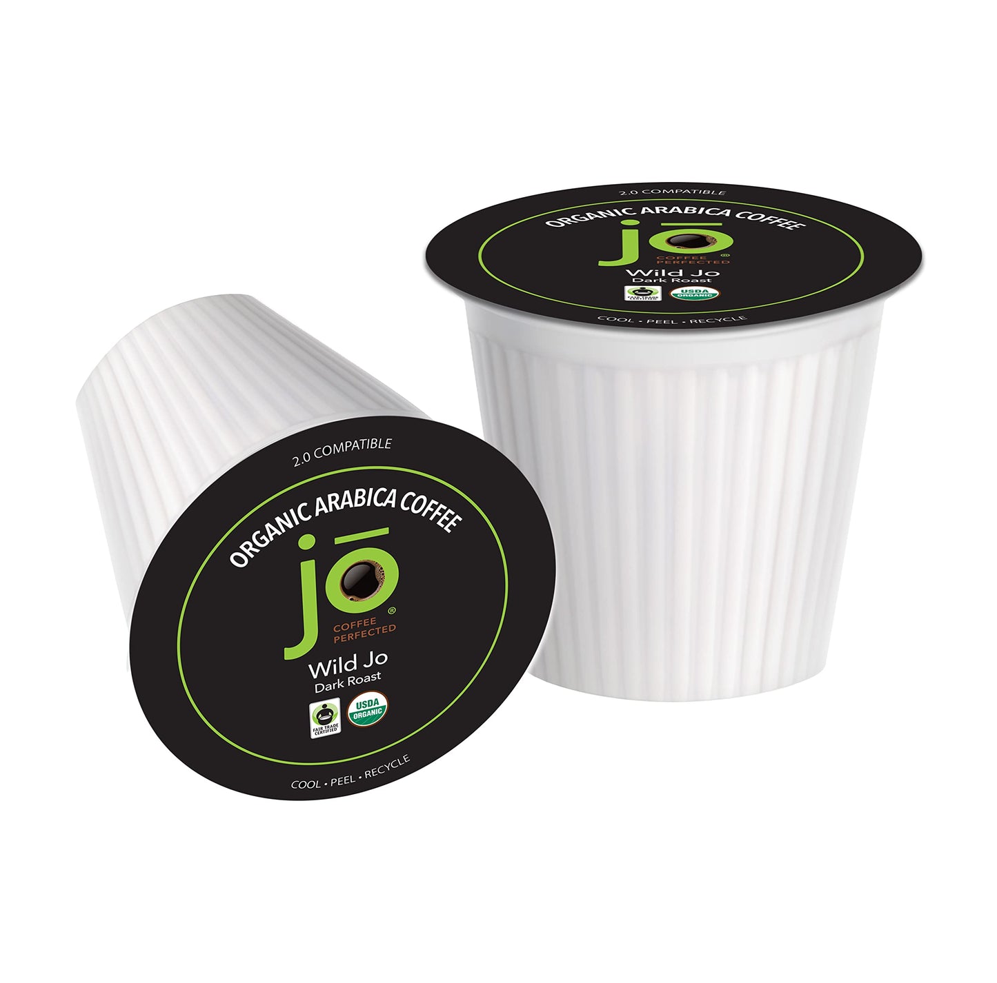 Jo Coffee WILD JO Dark French Roast Organic Coffee Sampler, 4 Single Serve Cups, Fair Trade, Non-GMO, Gluten Free