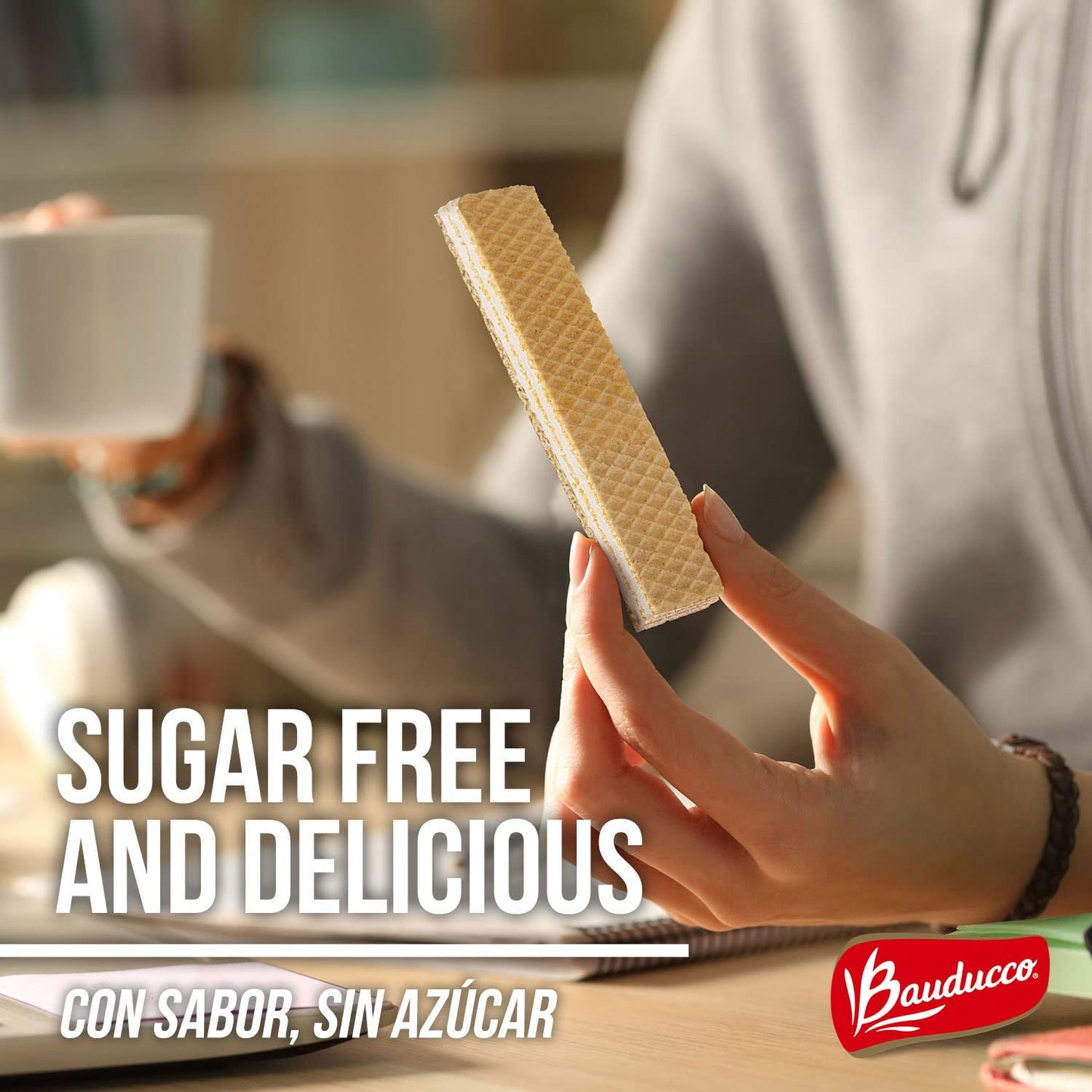 Bauducco Vanilla Wafer Cookies - Sugar Free Delicious & Crispy Wafers- 0G Of Added Sugar - 3 Creamy Layers - Great For Snacks & Dessert - No Artificial Flavors, 5Oz (Pack Of 1)