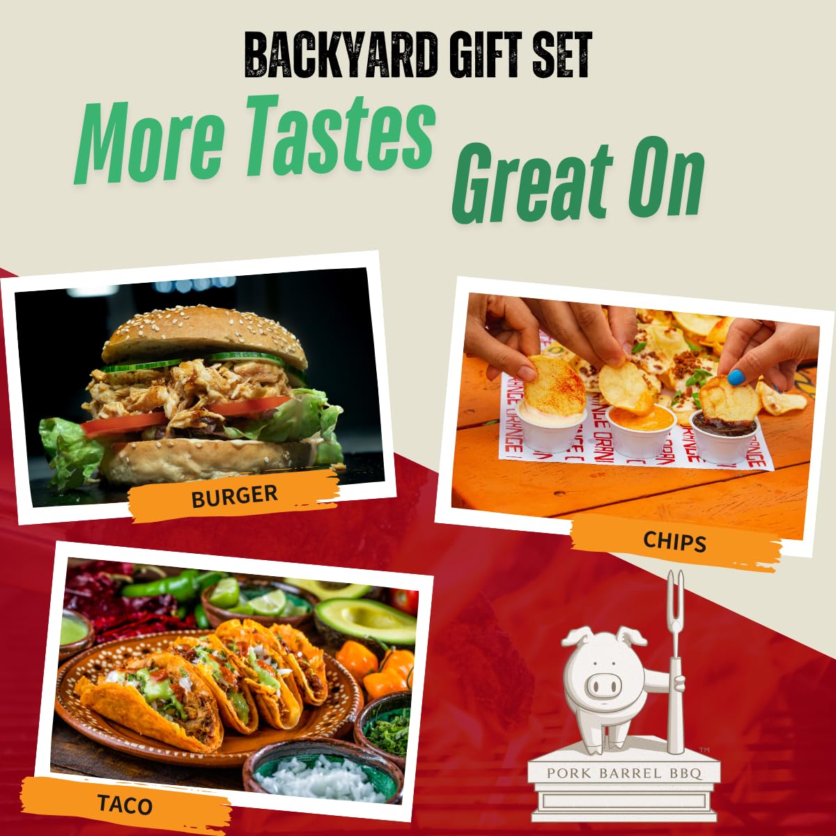 Pork Barrel Bbq Backyard Gift Set – 4 Competition Bbq Sauces & 3 Seasoning Rubs | Barbecue Gifts For Men | Perfect For Pork, Steak & Chicken Wings| Gift Pack For Dad, Birthday & Holiday