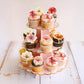 Ephlyn Edible Flower Cupcake Toppers, 50 Pcs Wafer Paper, 1.8 cm, Rose Red, Party Decorations for Bridal, Baby Shower, Birthday, Anniversary