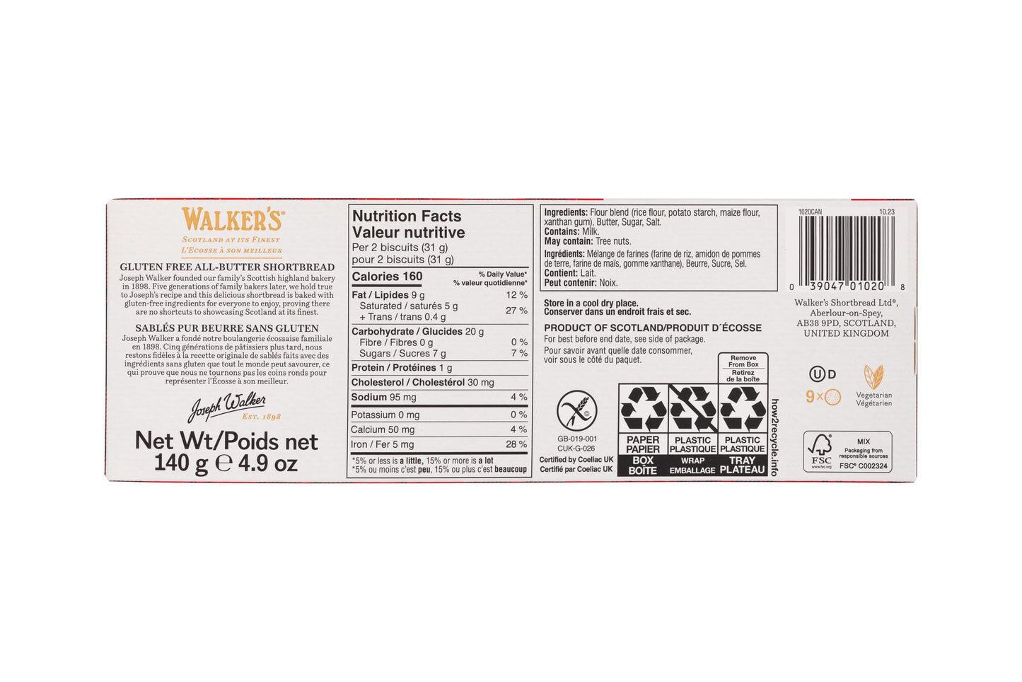 Walkers Shortbread Gluten Free Rounds, Pure Butter Shortbread Cookies, 4.9 Oz (Pack of 1)