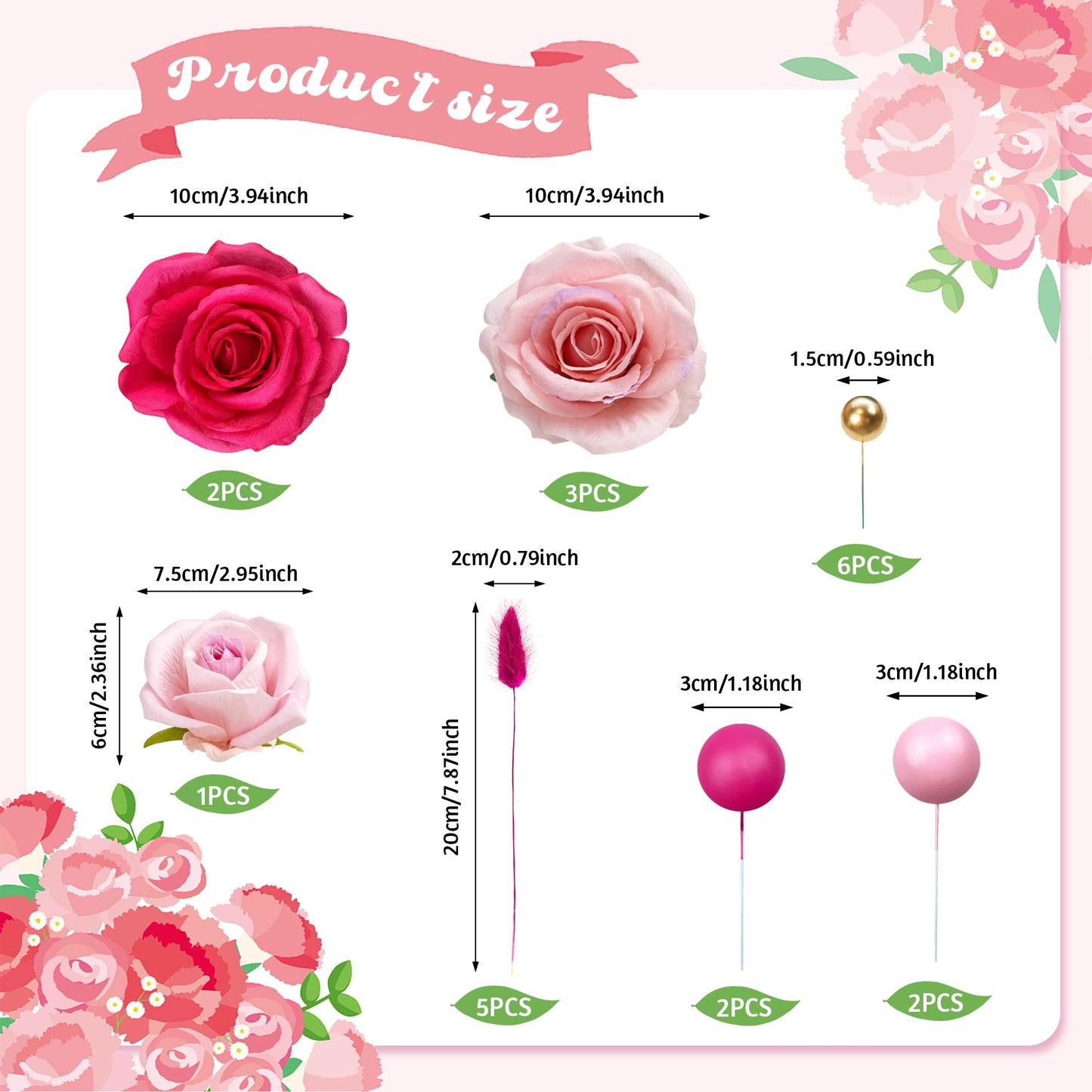 Hot Pink Girl Cake Toppers Pink Ball Cake Decoration Butterfly Cake Decoration Girl Theme Cake Decoration For Wedding Birthday B