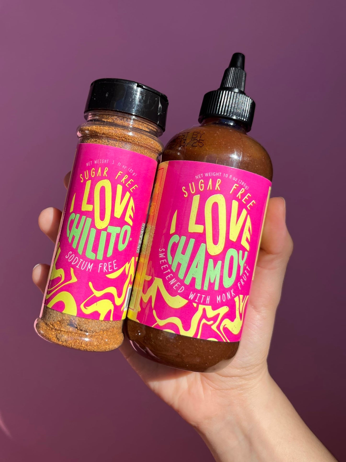I Love Chamoy Sugar Free Bundle - Includes Chamoy Sauce & Chamoy Powder (Chilito) | Sweet & Spicy Mexican-Inspired Flavors | No