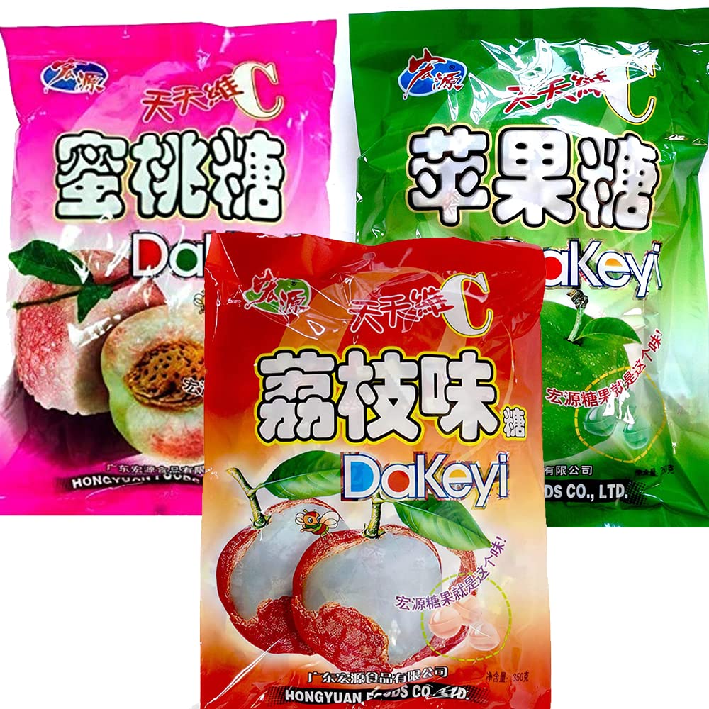 Hong Yuan Peach,Lychee,Apple Classic Hard Candy