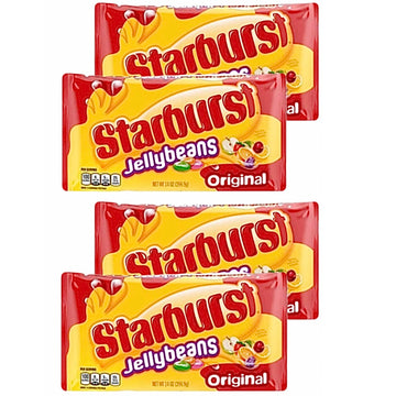 Starburst Jelly Beans - 4-Pack Original - Sweet Fruit Jelly Candy For Holiday Bulk Pack