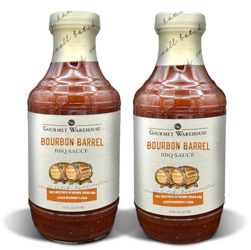 Gourmet Warehouse Bbq Sauces, 16 Fl Ozs, 2 Pack (Spirit-Inspired Flavor Barrel)