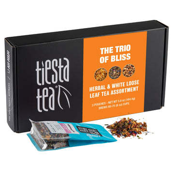 Tiesta Tea Herbal Tea Gift Box - Loose Leaf Variety Pack, Medium to Non-Caffeinated, 3 Assorted Blends, 2.2 Ounce