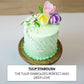 Global Sugar Art Tulip Sugar Cake Flowers, Yellow, Pink, Purple, 6 Count By Chef Alan Tetreault