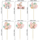 Gyufise 36Pcs Pink Safari Baby Shower Cupcake Topper Floral Jungle Animals Baby Cake Decorations Safari Theme Cupcakes Toppers F