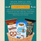 Unique Snacks Variety Pack - Original Splits Pretzels, Shells, Sourdough Rings, Vegan, OU Kosher, Non-GMO, 96 Ounce