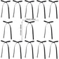 Gyufise 30 Pcs Bowknot Cake Toppers, Black, 2.9x5.7, Baby Shower & Birthday Party Decorations