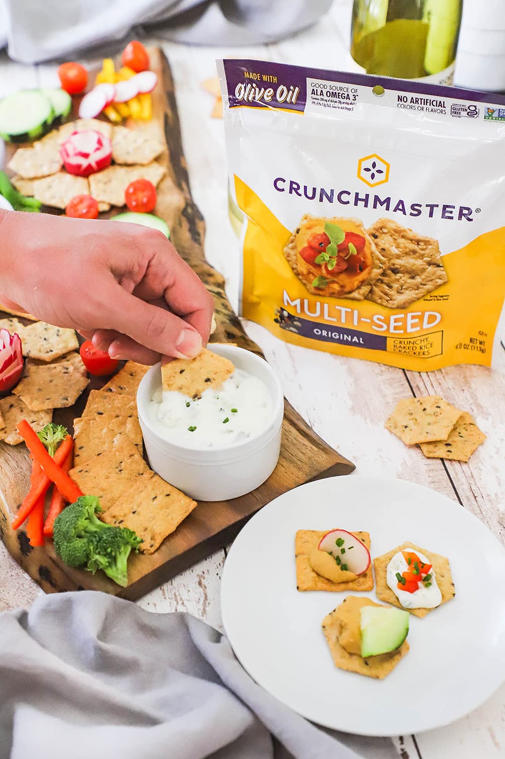 Crunchmaster Gluten-Free Multi-Seed Original Crackers, 4oz. (Pack of 6)