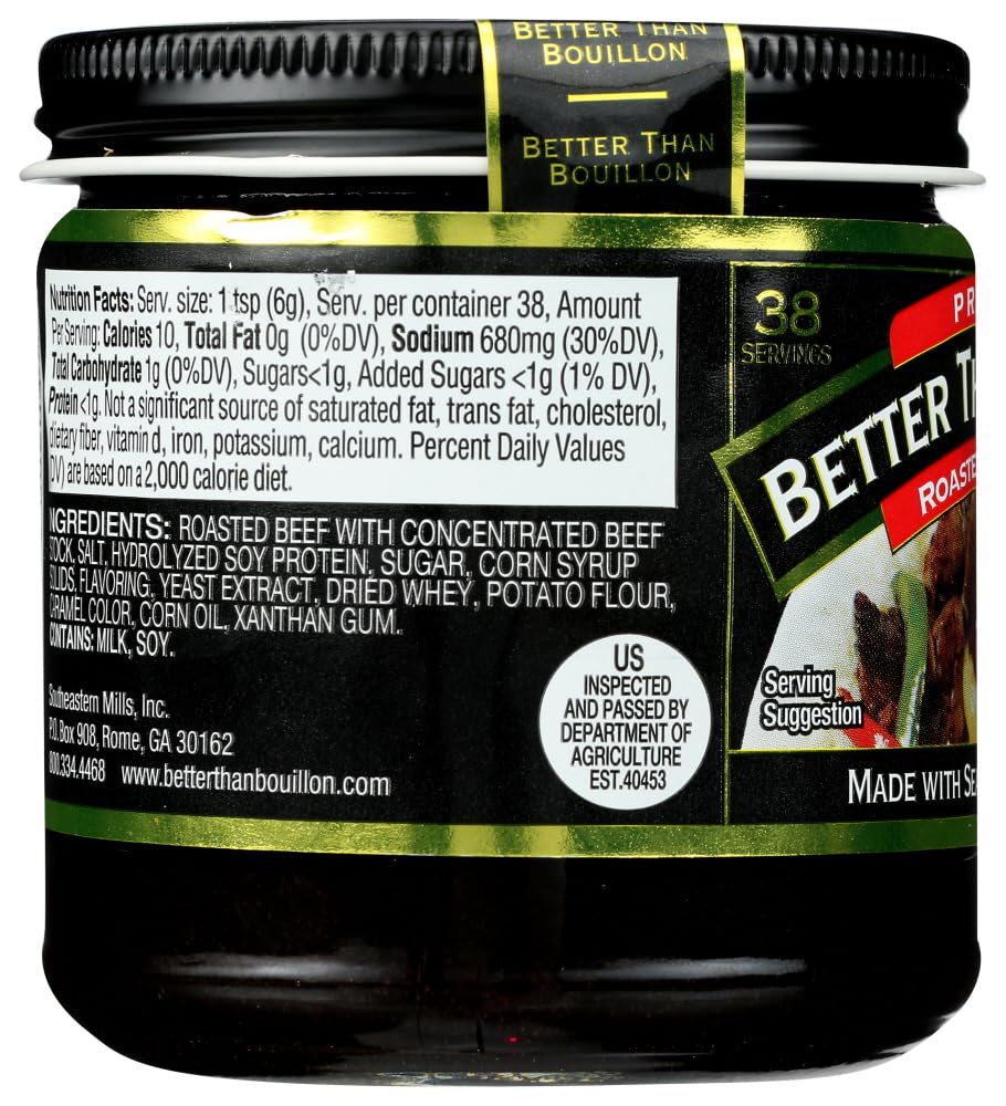 Better Than Bouillon Roasted Beef Base, Blendable Flavor, 8 OZ (Pack of 4)