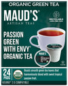 Maud'S Organic Green Tea Passion (Passion Green With Envy Tea), 24Ct. Solar Energy Produced Recyclable Single Serve Organic Gree
