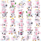 Blulu 28 Pieces Mini Cute Cow Animals Miniature Figurines Toys Cow Cake Toppers Resin Garden Miniature Moss Landscape Diy Terrar