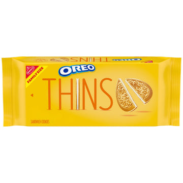 OREO Thins Golden Sandwich Cookies, Family Size, 11.78 oz