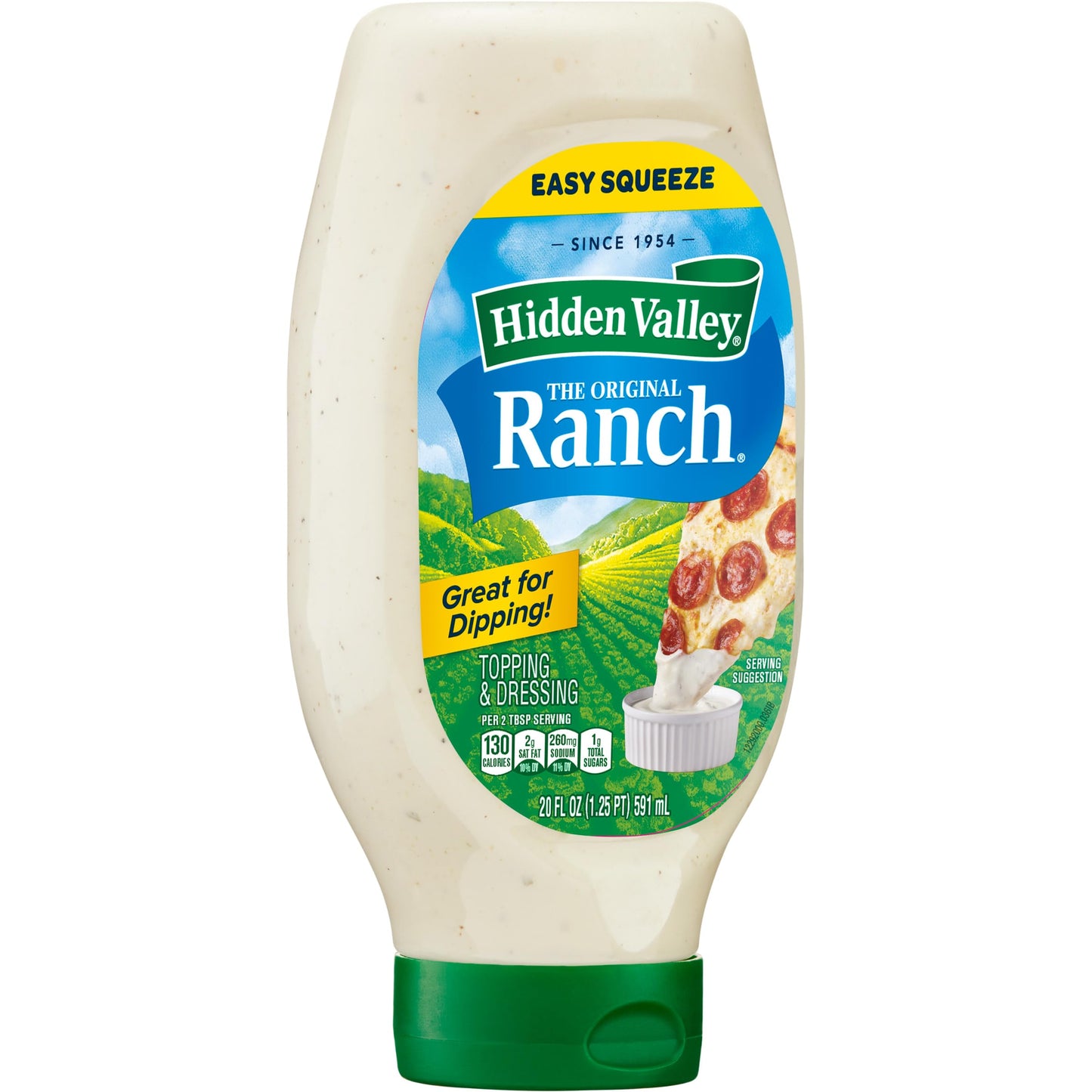 Hidden Valley Easy Squeeze Original Ranch Salad Dressing & Topping, Gluten Free, Keto-Friendly - 20 Ounce Bottle, 6 Pack (Packag