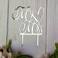 Mr And Mrs Cake Topper, Bride And Groom Sign Wedding, Engagement Cake Toppers Decorations (Mirror Silvery Acrylic)