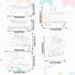 Lusofie 6 PCS Happy Birthday Cake Toppers, Silver Acrylic Glitter, Suitable for Cakes Above 4 Inches