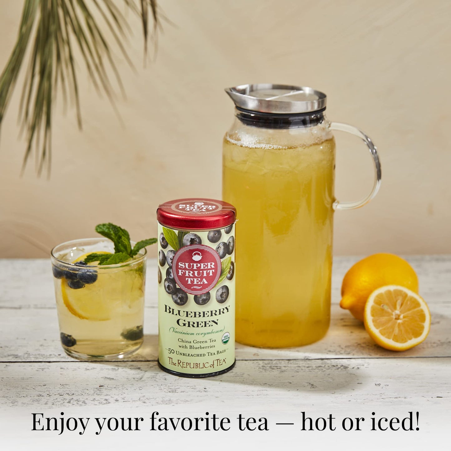The Republic Of Tea Blueberry Green Superfruit Tea, 250 Tea Bag Bulk