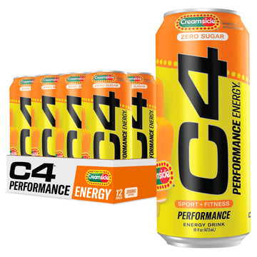 Cellucor C4 Energy Drink, Zero Sugar, 200mg Caffeine, Orange Creamsicle, 16 Fl Oz (Pack of 12)