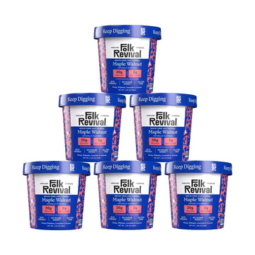 Folk Revival Hot Cereal - 20G Protein, Net Carbs, High Fiber Instant Meal With Acorns - Non Gmo, Gluten Free, Keto Friendly (6 C