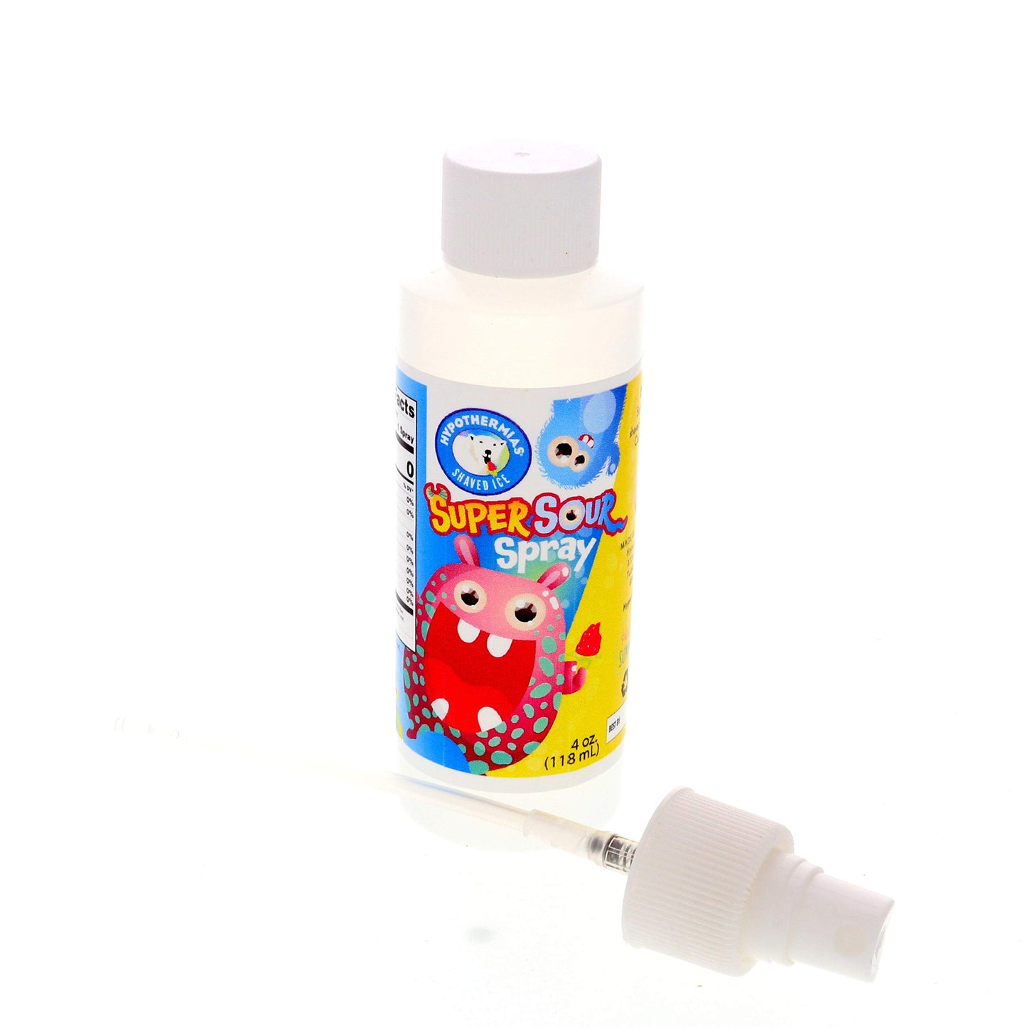 Hypothermias Super Sour Spray - Sour Spray Candy for Kids, 4 Fl Oz, Clear