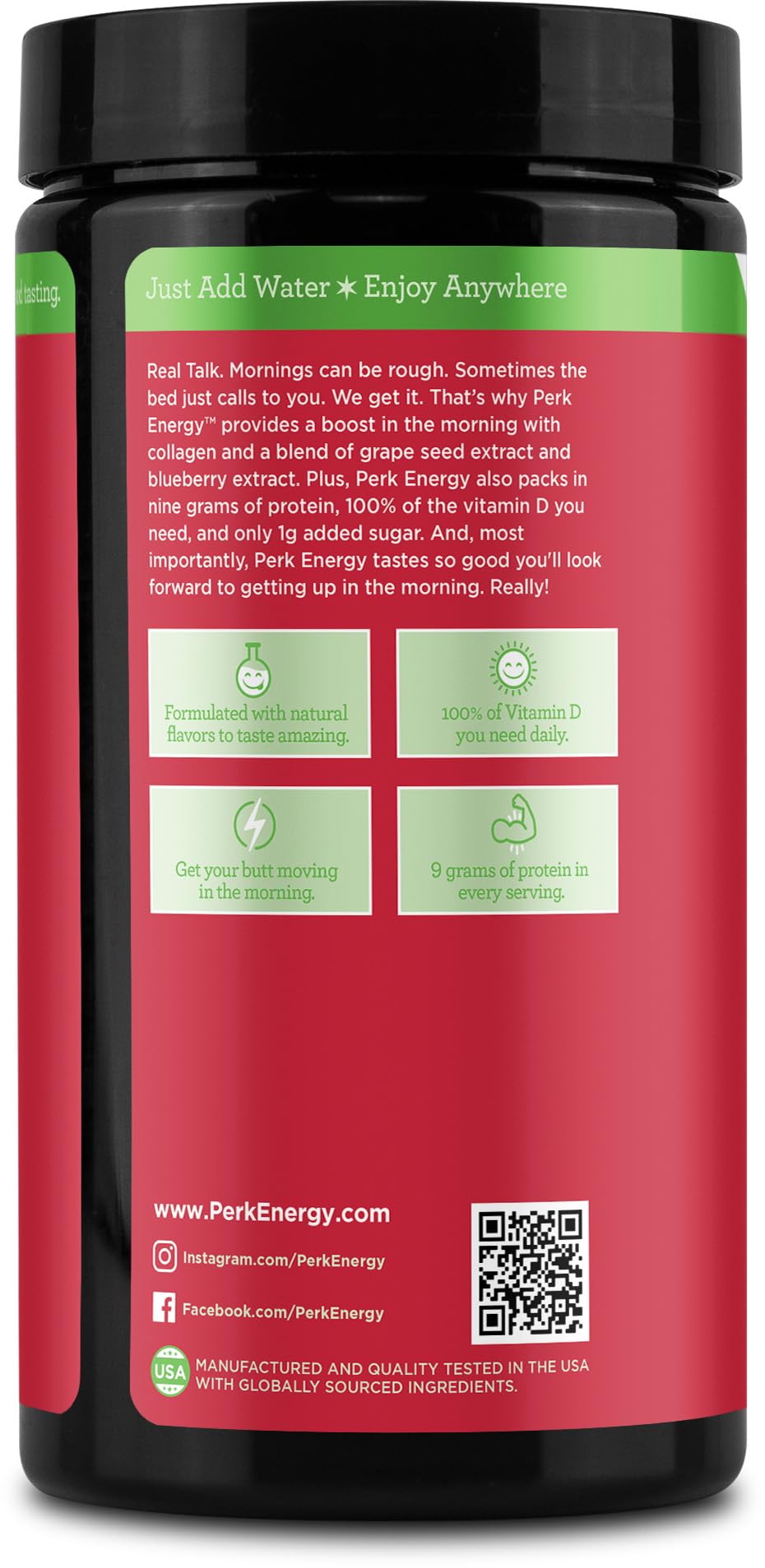 Perk Energy Original Mexican Hot Chocolate 20 Servings - Gluten Free