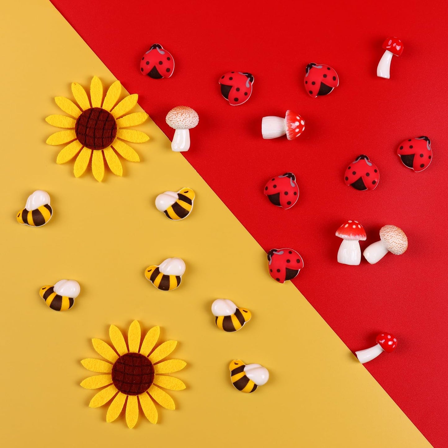 Edible Ladybug Cake Topper - 16Pcs Icing Decorations For Cake, Cupcake, Cookies, Ice Cream, And Macaron