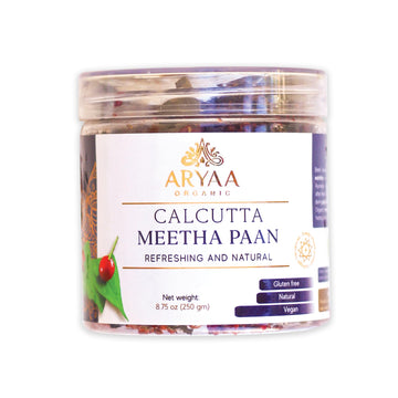 Aryaa Organic Calcutta Paan 8.75oz (250gm)- Elevate Your Snacking Experience | 100% Natural | Digestive Delight | Energy Infused