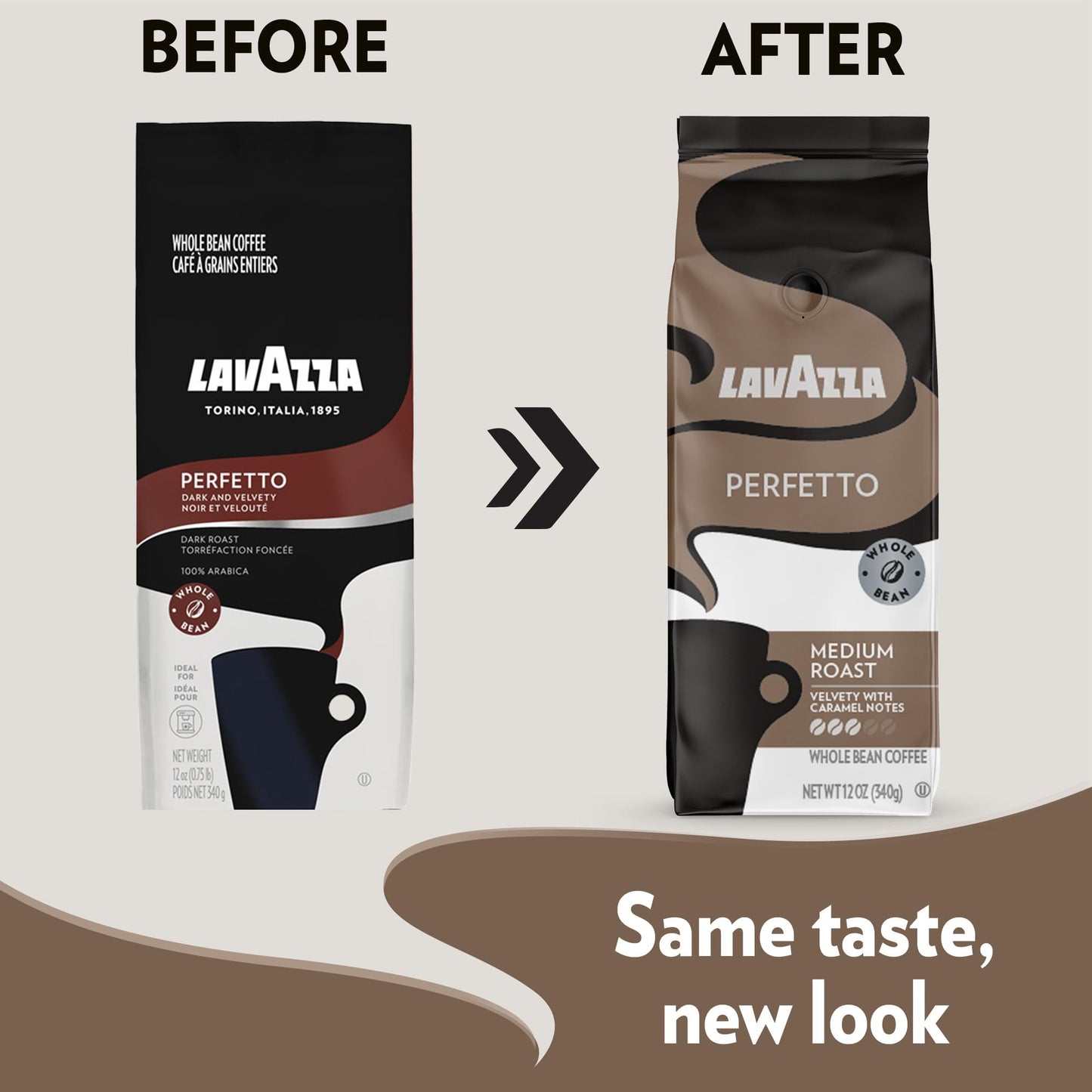 Lavazza House Blend Perfetto Whole Bean Coffee 12Oz Bag, Medium Roast, Full-Bodied, Intensity 3/5, 100% Arabica, Ideal For Drip Brewers, (Pack Of 1) - Package May Vary