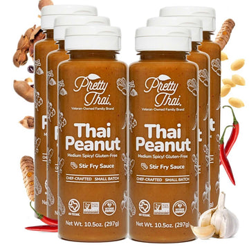 Pretty Thai Peanut Sauce, Gluten Free, Non-GMO, Vegan, Pack of 6